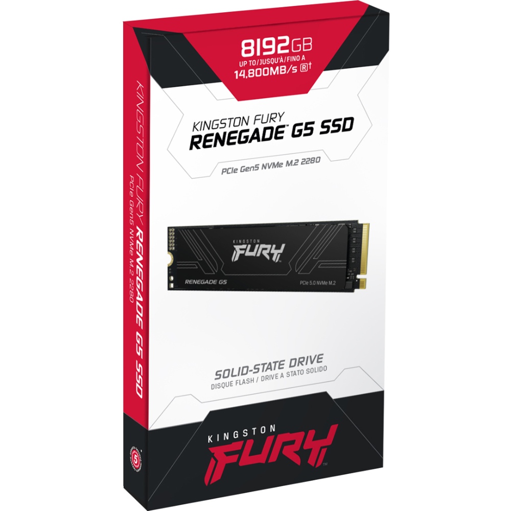 SSD накопичувач KINGSTON 8TB M.2 PCIe 5.0 FURY Renegade (SFYR2D/8T1) Форм-фактор M.2