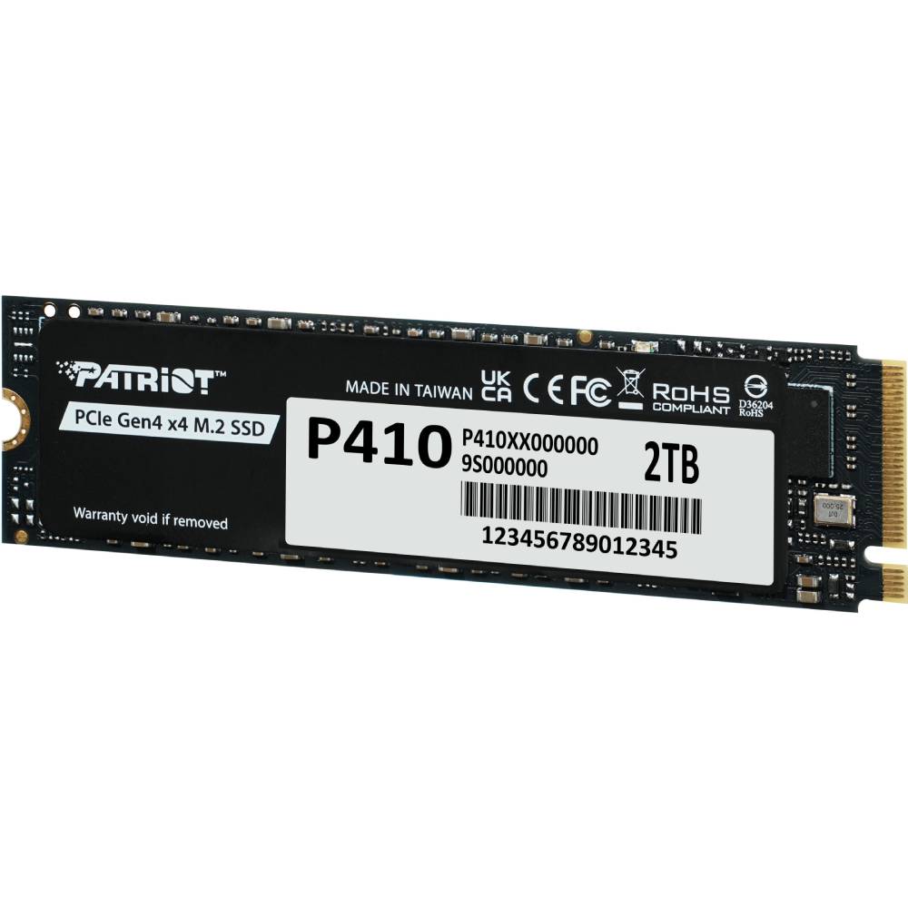 SSD накопичувач PATRIOT M.2 2280 2TB (P410P2TBM28H) Тип твердотільний накопичувач (SSD)