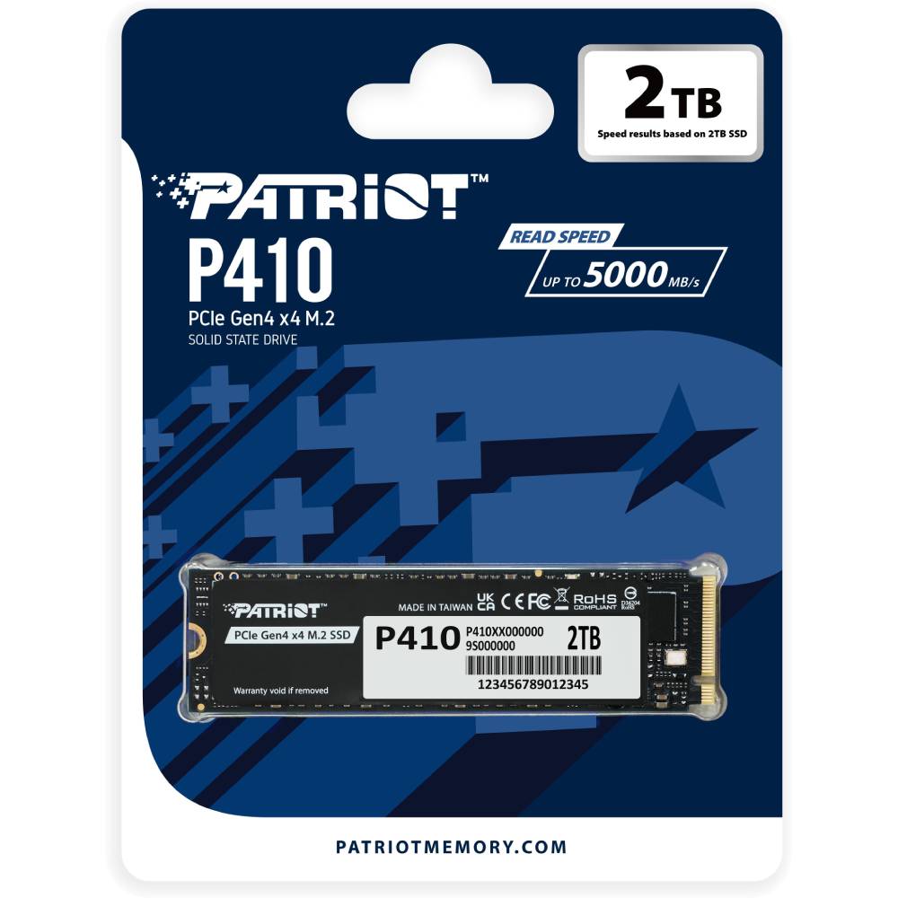 SSD накопичувач PATRIOT M.2 2280 2TB (P410P2TBM28H) Форм-фактор M.2
