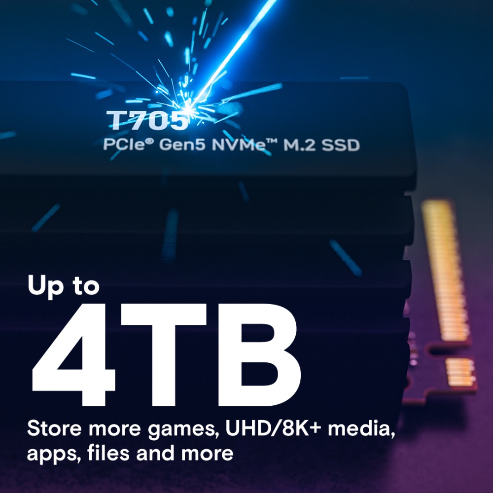 Зовнішній вигляд SSD накопичувач MICRON Crucial T705 1TB with Heatsink (CT1000T705SSD5)