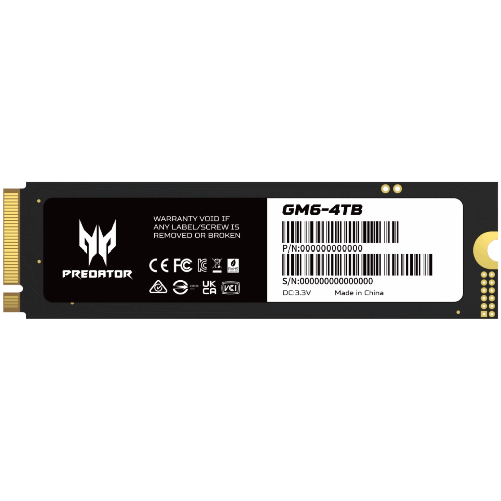 SSD накопичувач ACER GM6 Predator 2TB (BL.9BWWR.134) Форм-фактор M.2