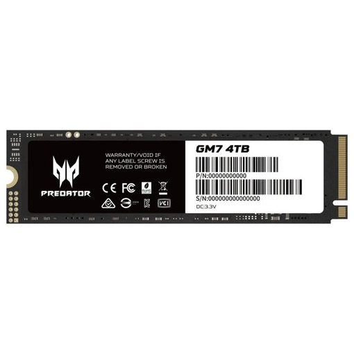 SSD накопичувач ACER M.2 2280 1TB GM7 Predator (BL.9BWWR.118) Ємність 1 Тб