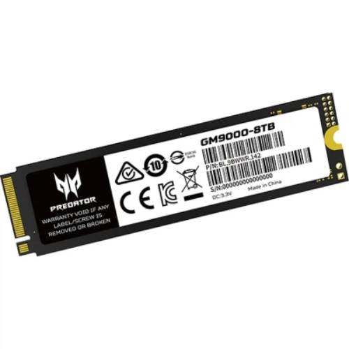 SSD накопичувач ACER M.2 2280 8TB GM9000 Predator (BL.9BWWR.142) Ємність 8 Тб