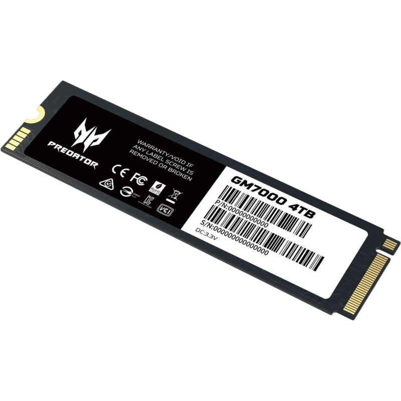 SSD накопичувач ACER Predator M.2 2280 4TB GM7000 (BL.9BWWR.107) Призначення жорсткого диска для настільного комп'ютера