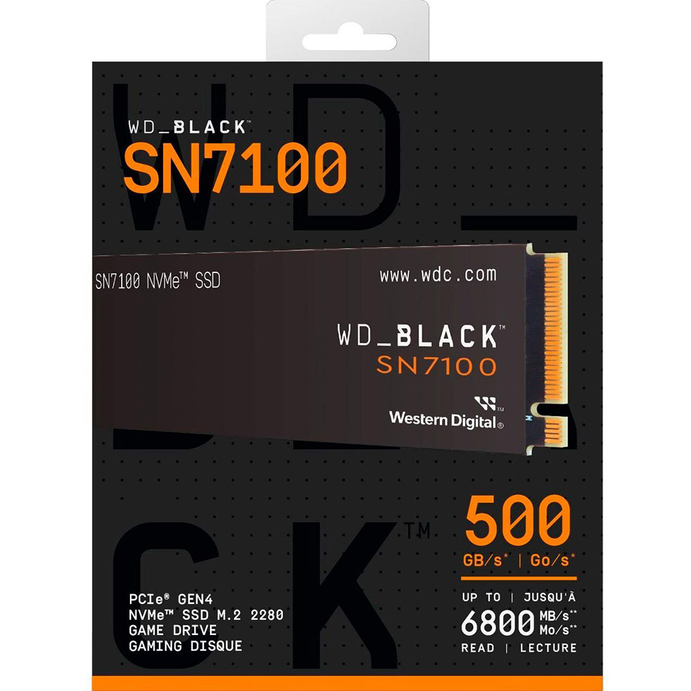SSD накопитель WD M.2 2280  500GB SN7100 (WDS500G4X0E) Тип твердотельный накопитель (SSD)
