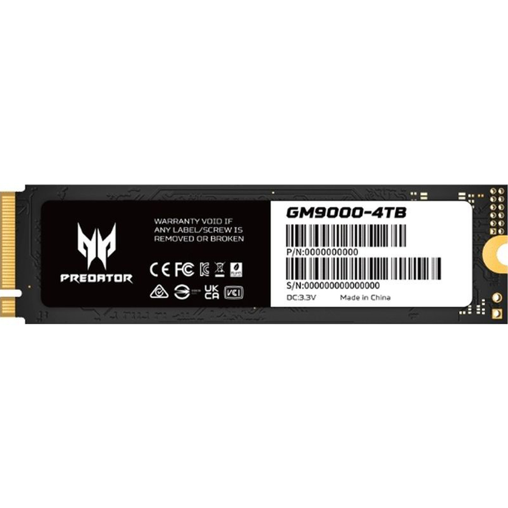 Зовнішній вигляд SSD накопичувач ACER Predator M.2 2280 4TB GM9000 (BL.9BWWR.131)