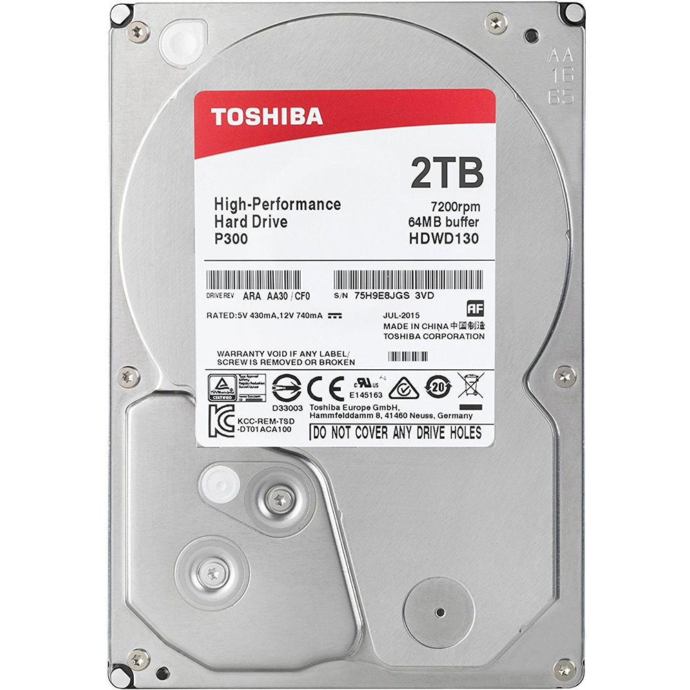 

Жесткий диск TOSHIBA 2Tb HDWD120UZSVA, 2Tb 7200rpm 64Mb SATAIII