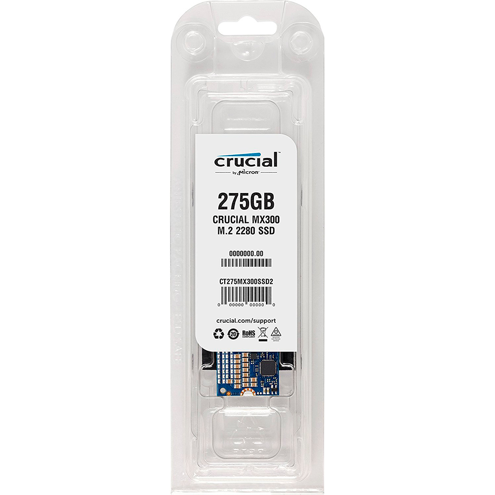 SSD накопичувач CRUCIAL CT275MX300SSD4 Тип твердотільний накопичувач (SSD)