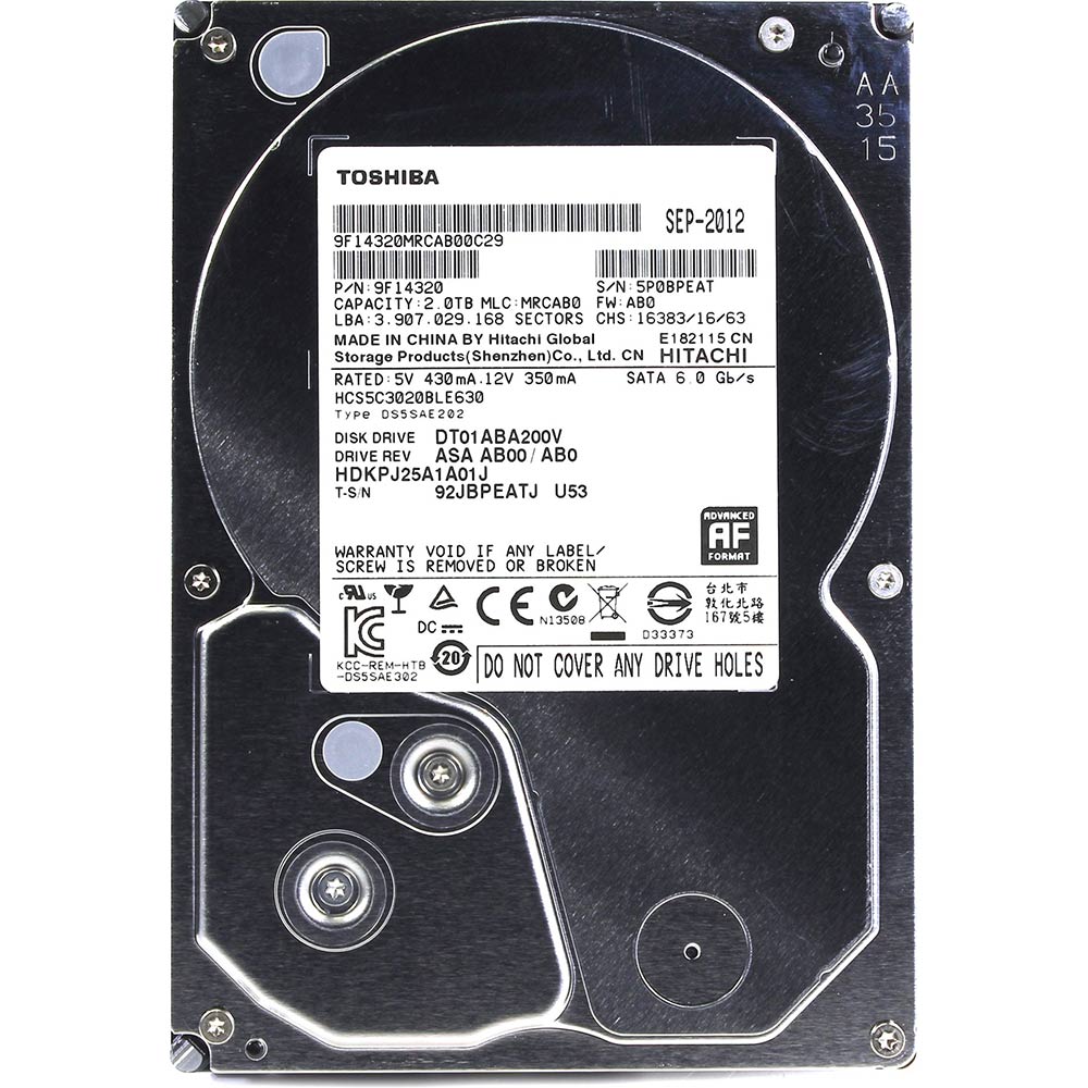 Жесткий диск TOSHIBA 2TB DT01ABA200V