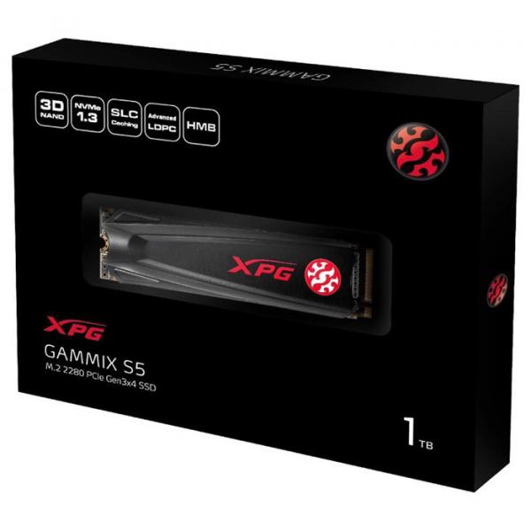 SSD накопичувач ADATA XPG GAMMIX S5 1TB 3D TLC (AGAMMIXS5-1TT-C) Тип твердотільний накопичувач (SSD)