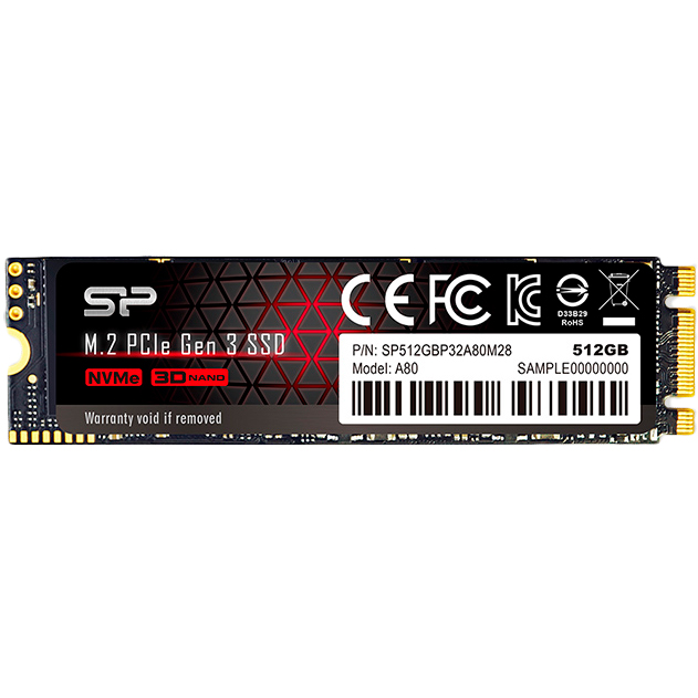 SSD накопитель SILICON POWER P32A80 512Gb NVMe M.2 TLC (SP512GBP32A80M28)