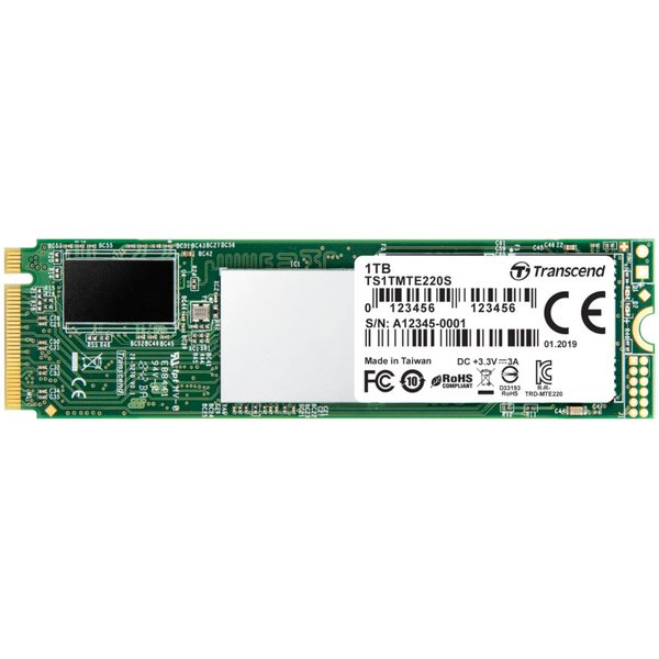 SSD накопичувач TRANSCEND MTE220S 1TB PCIe 3.0 x4 M. 2 TLC (TS1TMTE220S) Призначення жорсткого диска для настільного комп'ютера