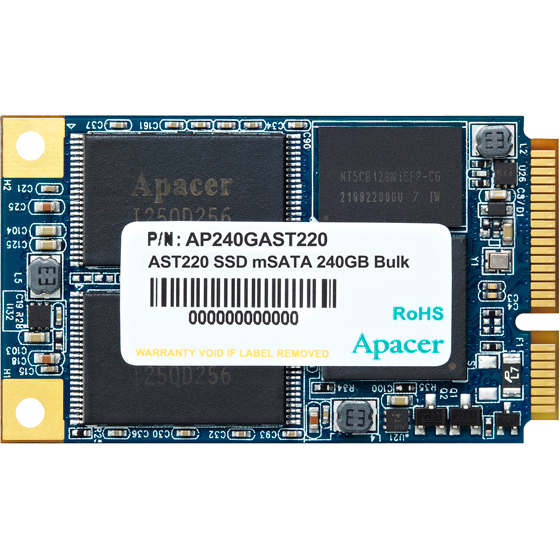 

SSD накопитель APACER AST220 240GB mSATA TLC (AP240GAST220-1), AST220 240GB mSATA TLC (AP240GAST220-1)