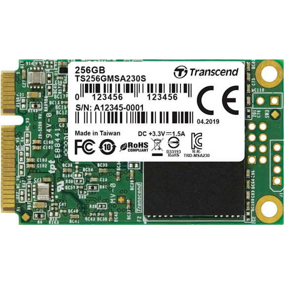 SSD накопичувач TRANSCEND MSA230S 256GB mSATA 3D TLC (TS256GMSA230S)