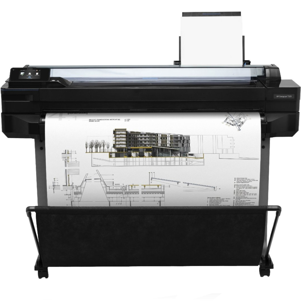 Плоттер HP DesignJet T520 24" (CQ890A) Wi-Fi Максимальное разрешение печати 2400 х 1200