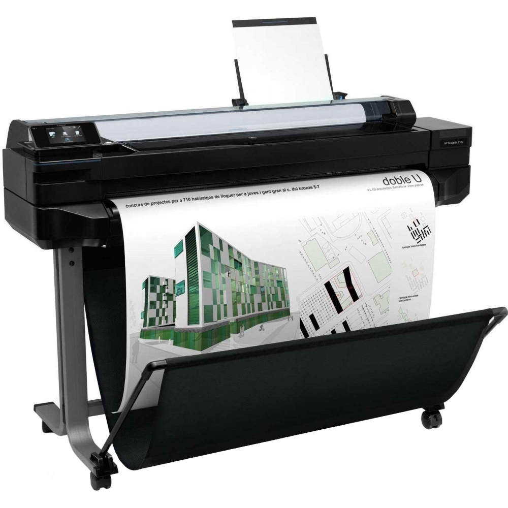 Плоттер HP DesignJet T520 36" с Wi-Fi (CQ893A) Скорость печати  наилучшее качество, глянцевая бумага формата A1 - 11.4 мин/стр., обычный режим, глянцевая бумага формата A1 - 9.1 мин/стр., черновой режим, бумага с покрытием формата A1 - 1.3 мин/стр., обычный режим, бумага с покрытием формата A1 - 3.8 мин/стр.