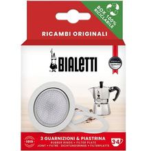 Набор для гейзерной кофеварки BIALETTI 3 уплотнителя + сито на 6 чашек (0800034/NP)