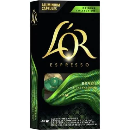 Кофе молотый в капсулах L'OR Espresso Brazil #8 10x52г (001089768