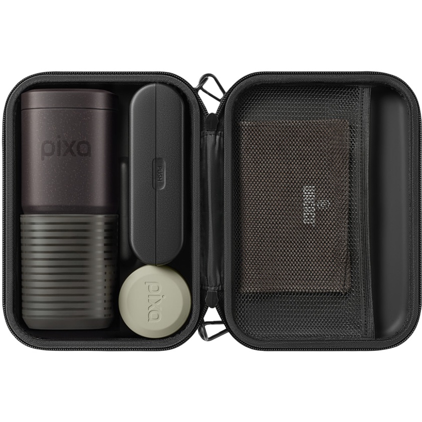 Чехол WACACO для кофеварки Wacaco Pixapresso Black (PIXA_CASE) Комплектация чехол, коробка для хранения 8 капсул NS, плечевой ремень, запасная насадка-адаптер, полотенце из микрофибры