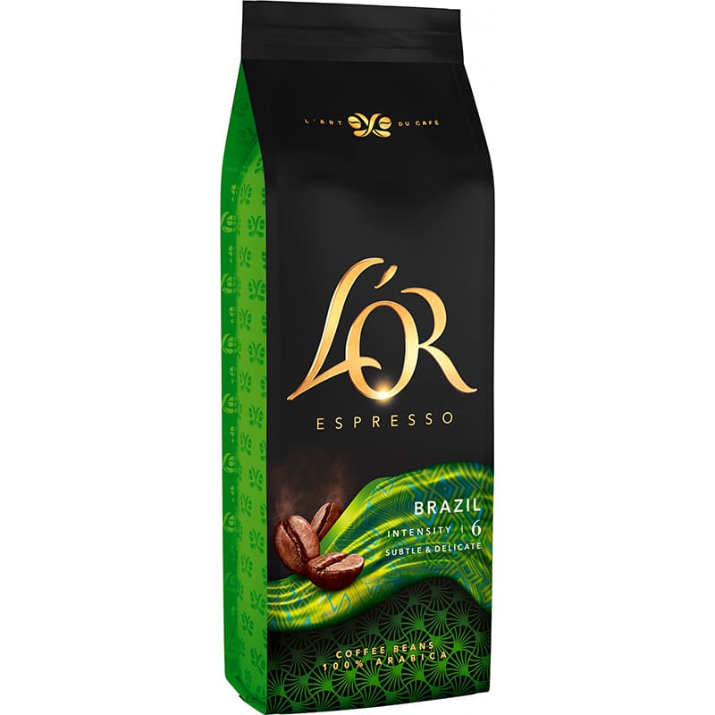 Кофе в зернах L'OR Espresso Brazil 100% Арабика 500 г (8711000464649) Тип кофе