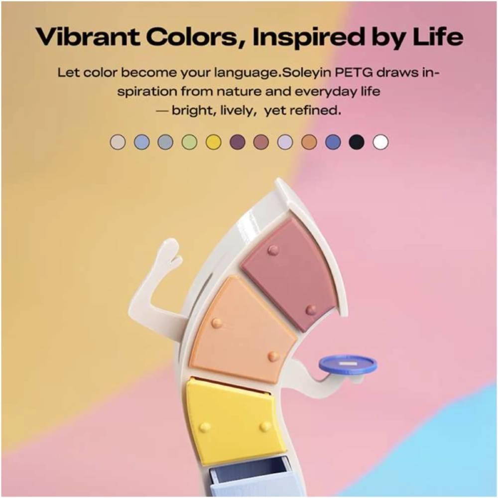 Пластик для 3D принтера CREALITY PETG Filament Soleyin 1кг 1.75мм White (3301030164) Тип пластика PETG