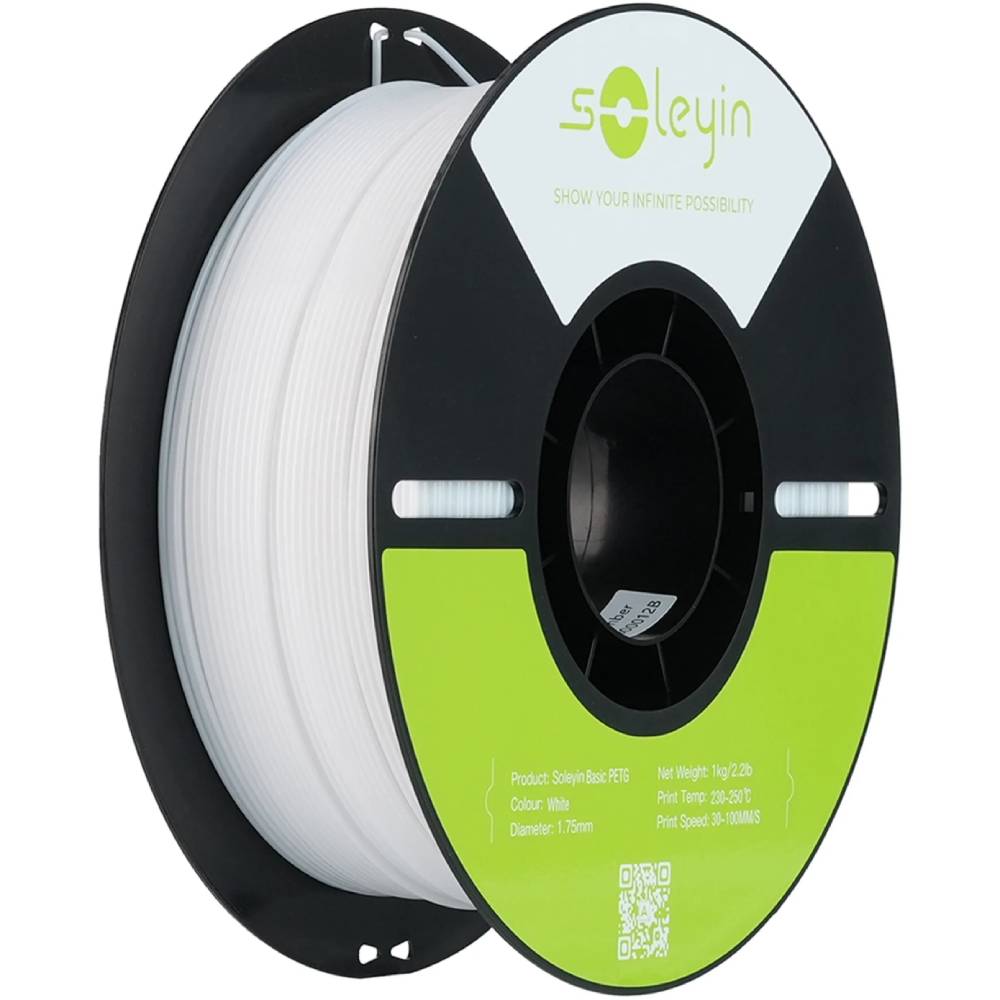 Пластик для 3D принтера CREALITY PETG Filament Soleyin 1кг 1.75мм White (3301030164)