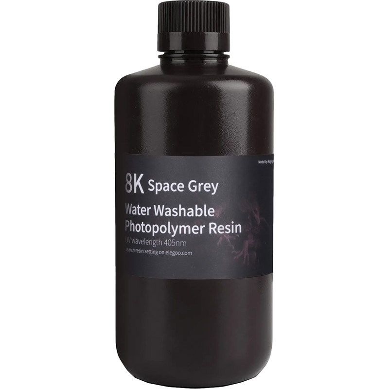 Фотополімерна смола ELEGOO Water Washable Resin 8K 1 кг Space Grey (50.103.0128) Тип пластика фотополімерна смола