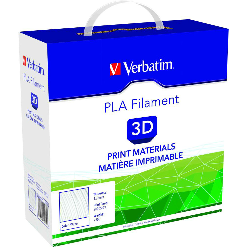 PLA-волокно VERBATIM 3D printer filament PLA 1.75 mm 0.75 KG (55285) Температура плавлення 168