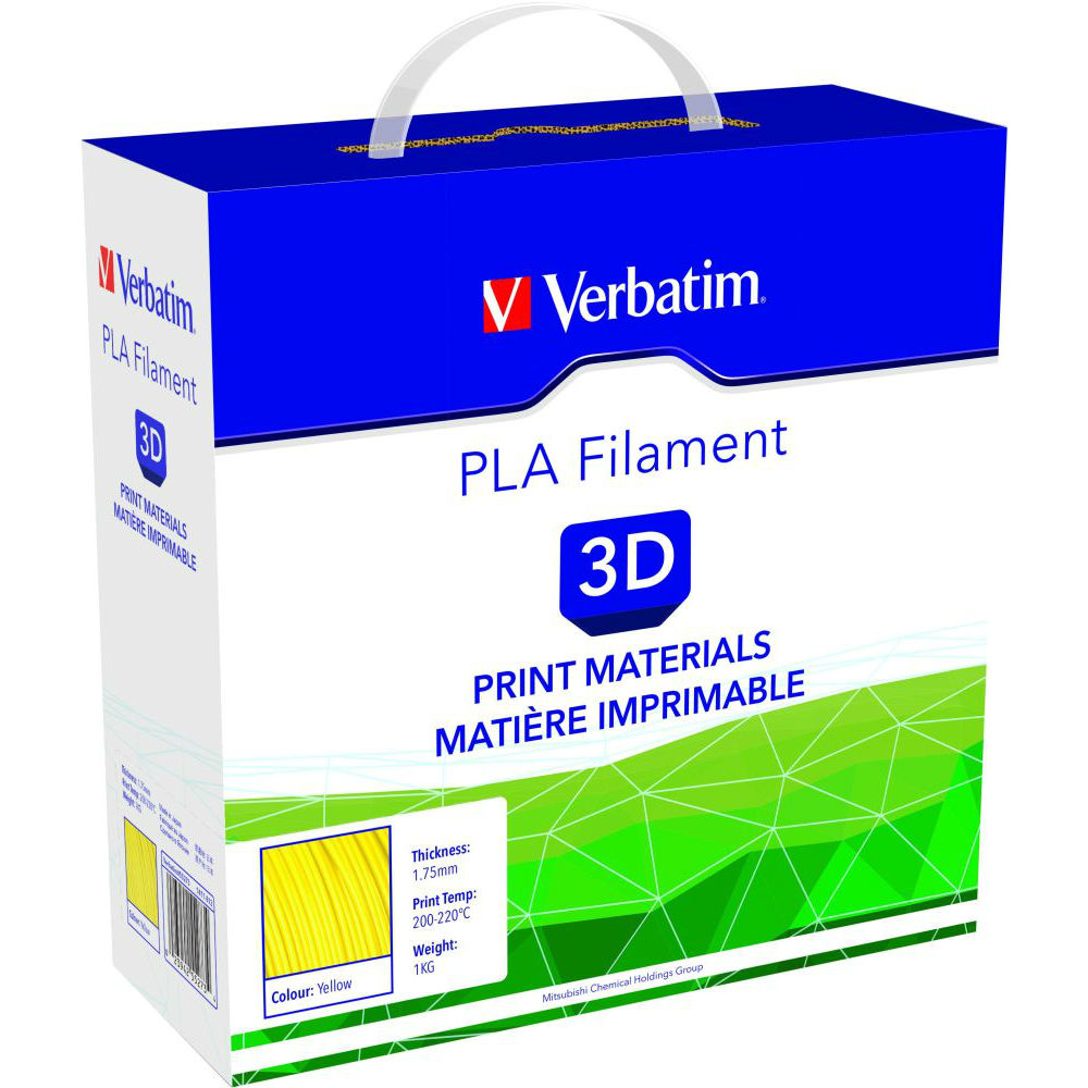 PLA-волокно VERBATIM 3D printer filament PLA 1.75 mm 1KG (55273) Діаметр нитки, мм 1.75