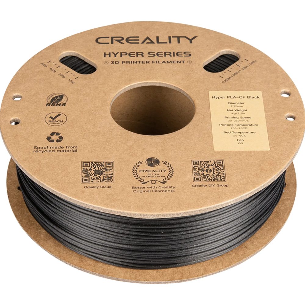 Пластик для 3D принтера CREALITY Hyper PLA-CF 1кг 1.75мм Black (3301060015) Тип пластика PLA-CF