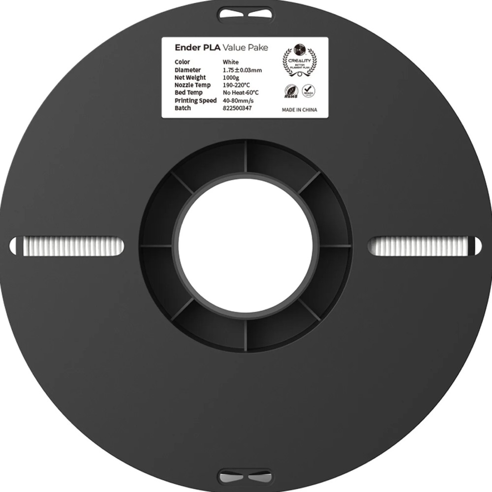 Зовнішній вигляд Пластик для 3D принтера CREALITY PLA 2x1кг 1.75мм Black & White (3301010337)