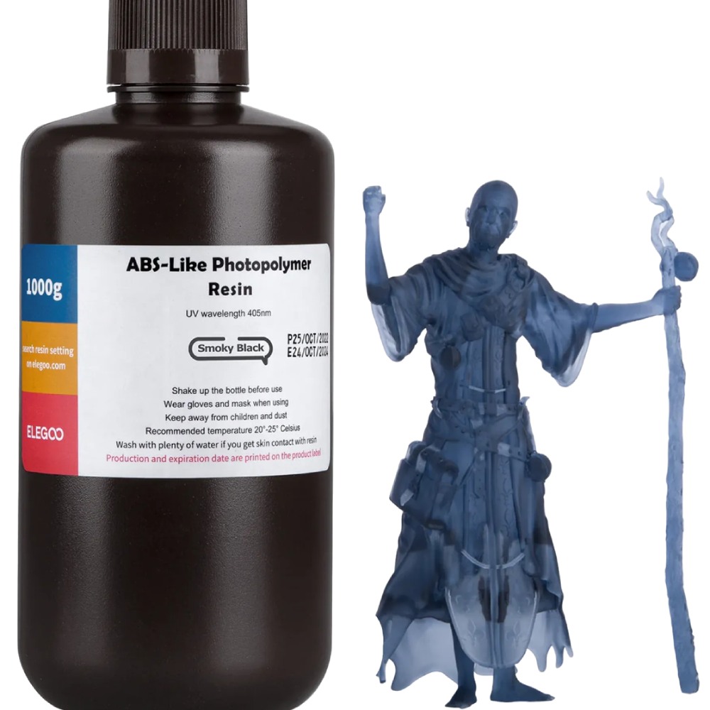 Фотополімерна смола ELEGOO ABS-like 1 л Black Smoky (50.103.0024)