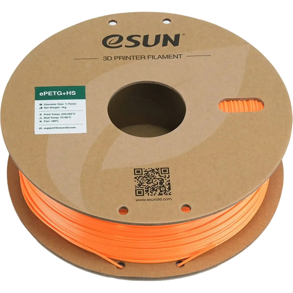 Котушка 3D ESUN ePETG-HS Filament для 3D принтера 1кг, 1.75мм Orange (ePETG+HS-175SO1)