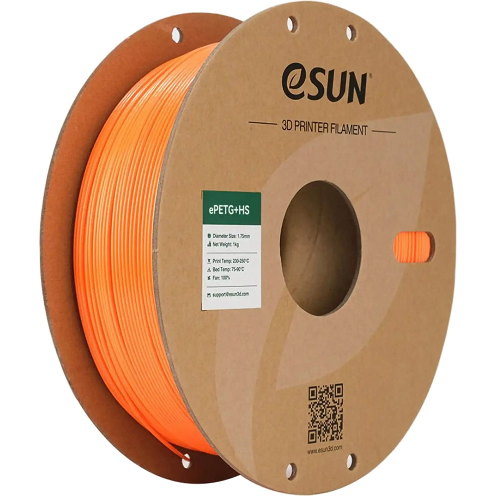 Котушка 3D ESUN ePETG-HS Filament для 3D принтера 1кг, 1.75мм Orange (ePETG+HS-175SO1) Тип пластика PETG