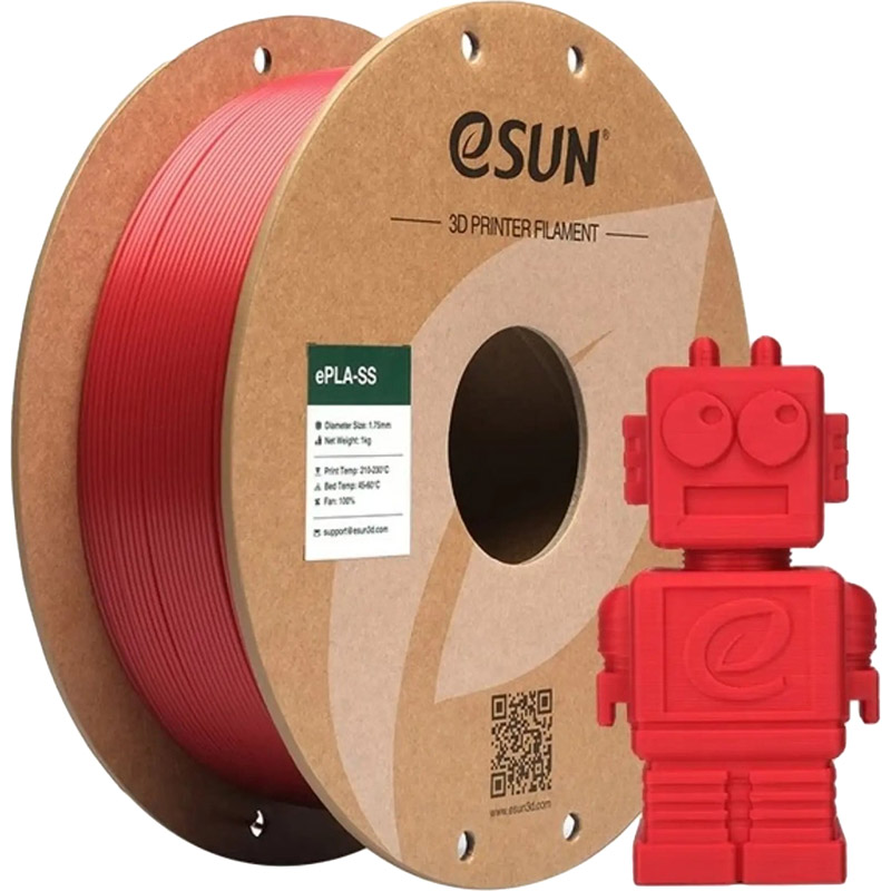 Котушка ESUN ePLA-SS Filament 1 кг 1.75 мм Fire red (ePLA-SS-P175FR1)