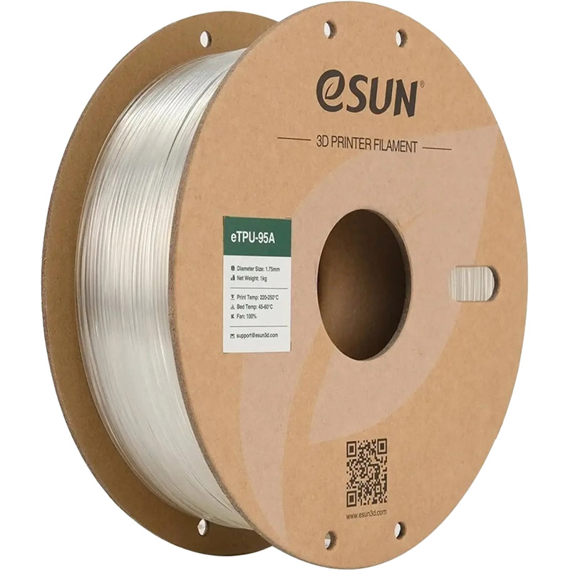 Котушка ESUN eTPU-95A Filament 1 кг 1.75 мм Natural (ETPU-95A175N1)