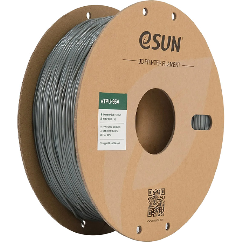 Пластик для 3D принтера ESUN eTPU-95A 1кг 1.75мм Grey (ETPU-95A175H1)