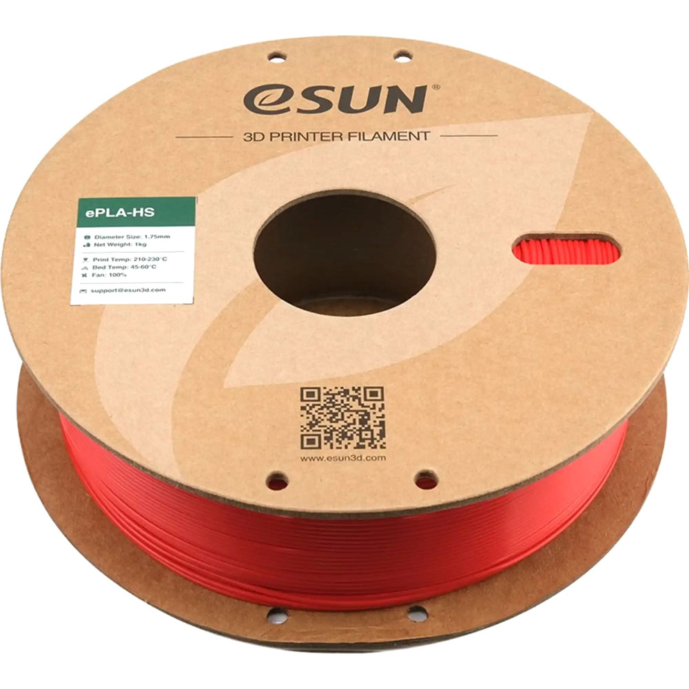 Котушка ESUN ePLA Plus HS Filament 1кг 1.75мм Red (EPLA+HS-P175R1) Діаметр нитки, мм 1.75