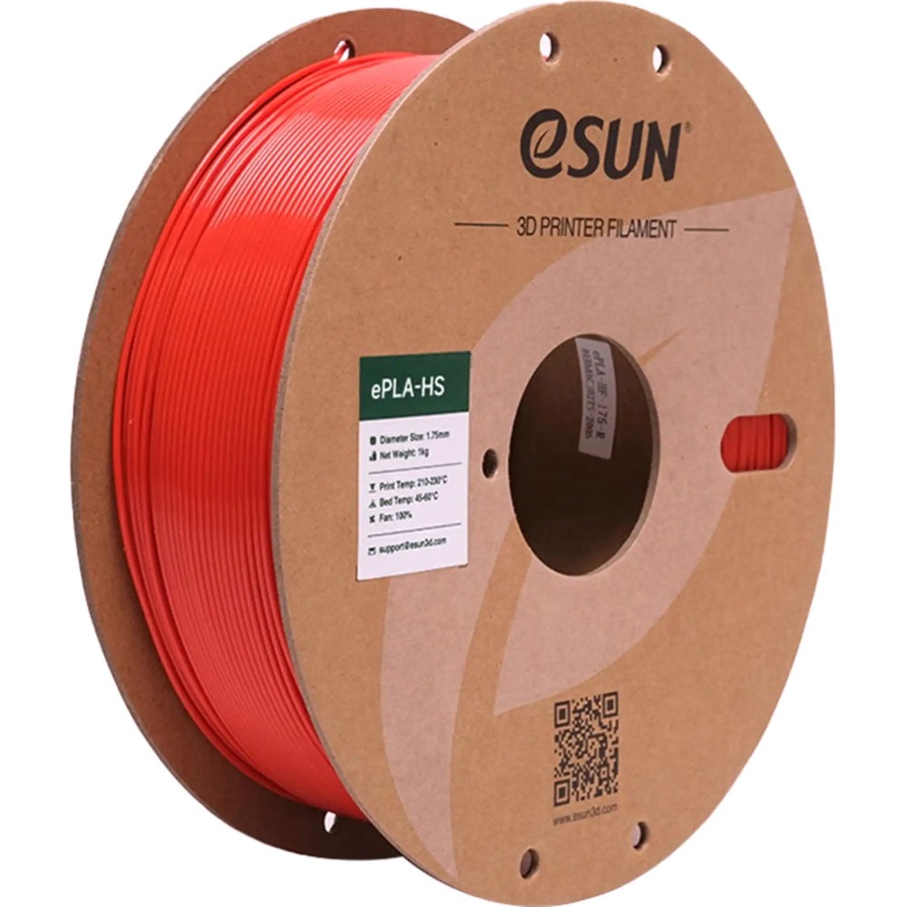 Котушка ESUN ePLA Plus HS Filament 1кг 1.75мм Red (EPLA+HS-P175R1)