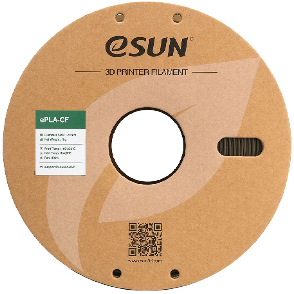 Котушка ESUN ePLA-CF Filament 1кг 1.75мм Brown (ePLA-CF-P175C1) Температура плавлення 210 - 230