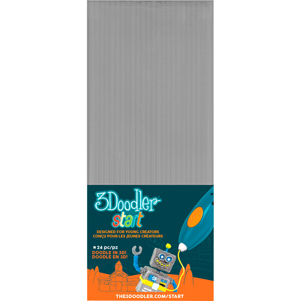 Набор стержней 3Doodler Start для 3D-ручки Серый 24шт (3DS-ECO08-GREY-24)