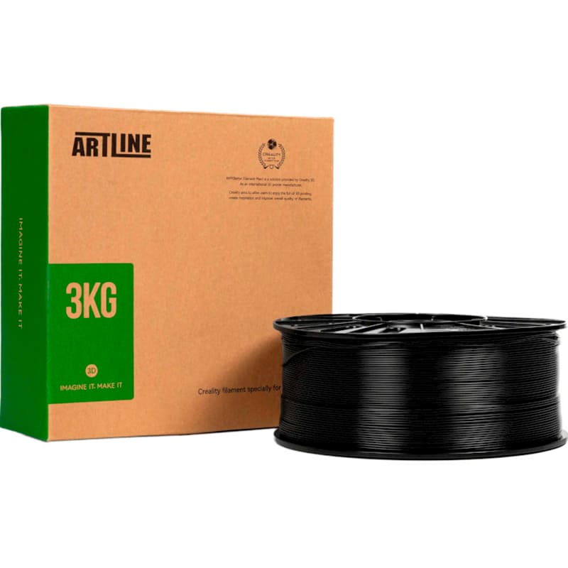 Внешний вид Катушка CREALITY & ARTLINE PLA Filament 3 кг 1.75 мм Black (3399010142)