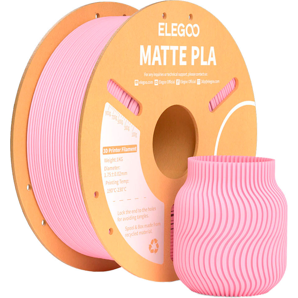 Пластик для 3D принтера ELEGOO PLA Matte 1кг 1.75мм Sakura Pink (50.203.0258)
