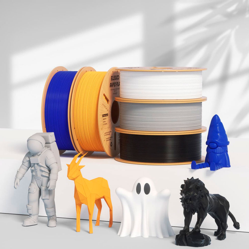 Зовнішній вигляд Котушка ELEGOO Rapid PLA Plus Filament 1 кг 1.75 мм Silver (50.203.0165)