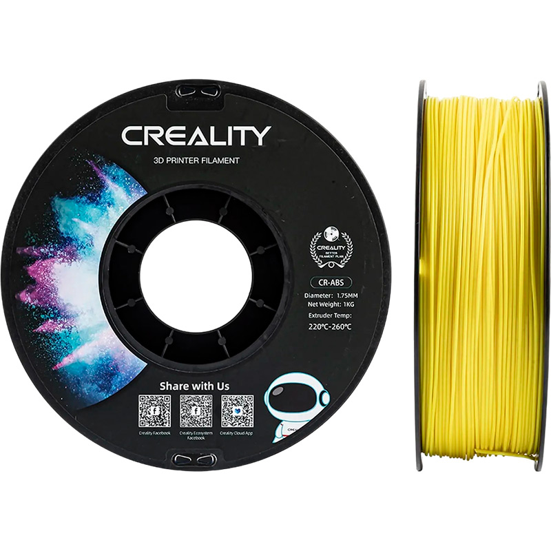 Пластик для 3D принтера CREALITY ABS 1кг 1.75мм Yellow (3301020033) Вага нитки 1