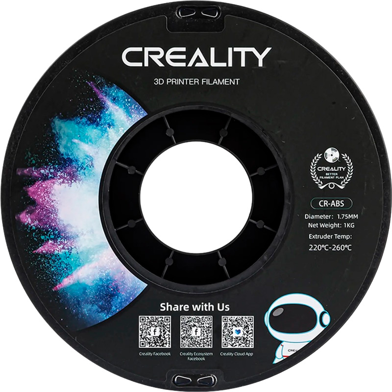 Пластик для 3D принтера CREALITY ABS 1кг 1.75мм Gray (3301020034) Діаметр нитки, мм 1.75