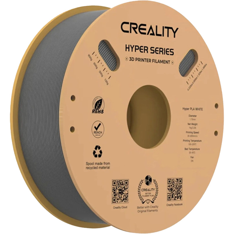 Пластик для 3D принтера CREALITY Hyper PLA 1кг 1.75мм Gray (3301010340)
