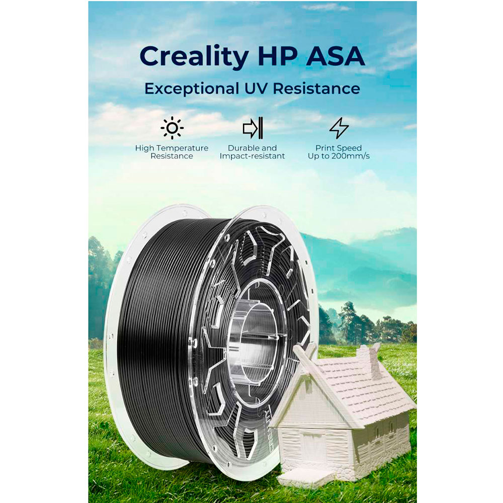 Пластик для 3D принтера CREALITY HP ASA 1кг 1.75мм Black (3301100002) Тип пластика ASA