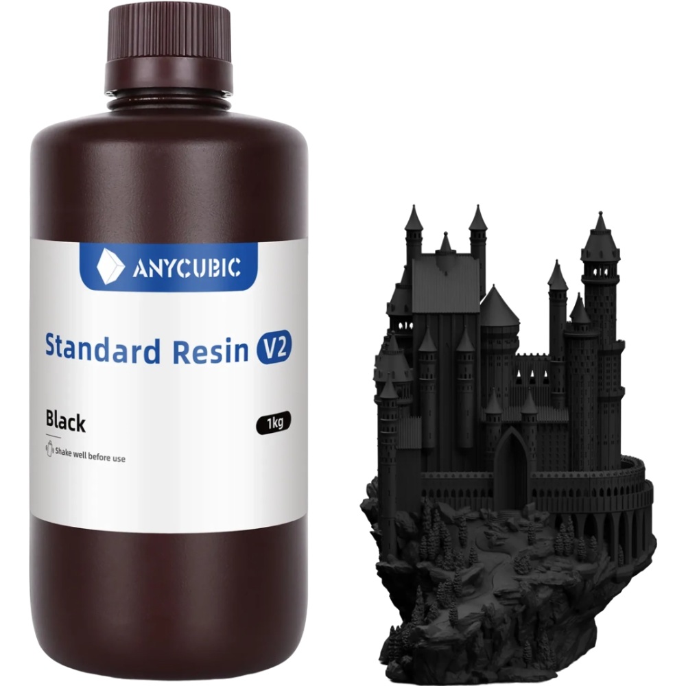 Фотополимерная смола ANYCUBIC Standard resin V2 1 кг Black (SBZ2BK-102A)