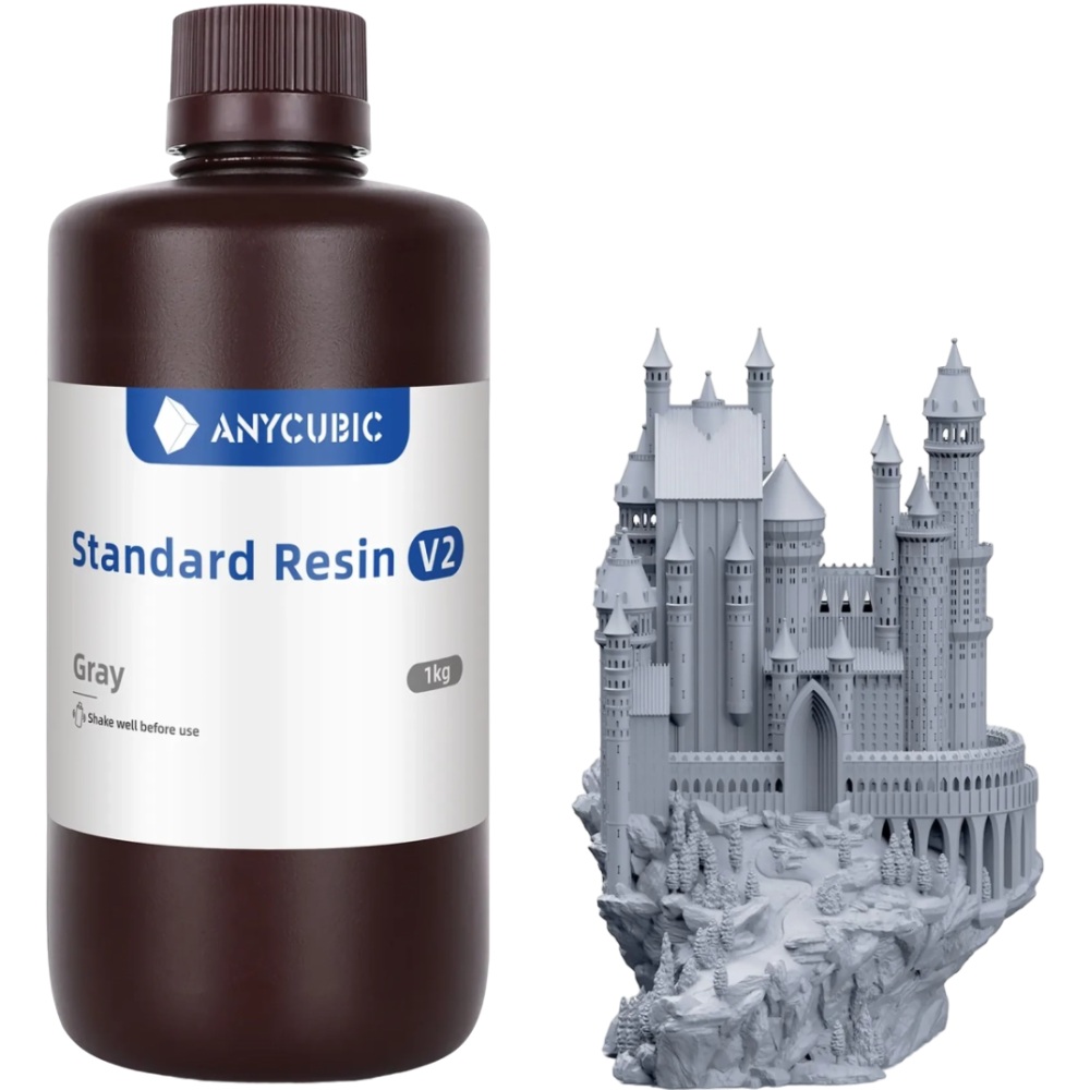 Фотополімерна смола ANYCUBIC Standard resin V2 1 кг Gray (SBZ2GY-102A)